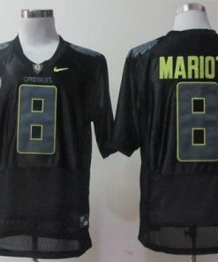 Ducks #8 Marcus Mariota Black Pro Combat Pac-12 Stitched NCAA Jersey