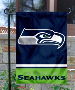 Seattle Seahawks Double-Sided Garden Flag 001 (Pls Check Description For Details)