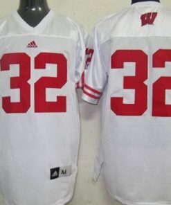 Badgers #32 White Stitched NCAA Jersey