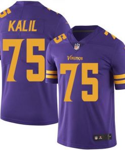 Nike Vikings #75 Matt Kalil Purple Men's Stitched NFL Limited Rush Jersey