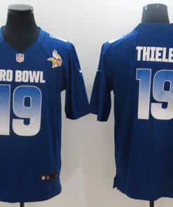 Men's NFC Minnesota Vikings #19 Adam Thielen Royal 2019 Pro Bowl NFL Game Jersey