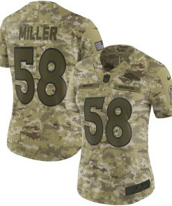 Women's Denver Broncos #58 Von Miller 2018 Camo Salute To Service Limited Stitched NFL Jersey