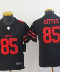 Youth NFL San Francisco 49ers #85 George Kittle Black Vapor Untouchable Limited Stitched Jersey