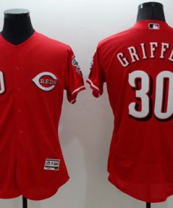 Reds #30 Ken Griffey Red Flexbase Authentic Collection Stitched MLB Jersey