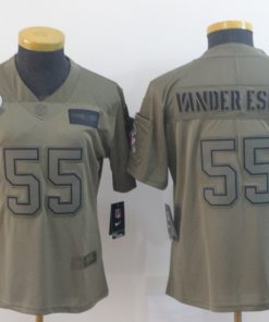 Women's Dallas Cowboys #55 Leighton Vander Esch 2019 Camo Salute To Service Stitched NFL Jersey