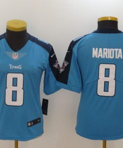 Women's Tennessee Titans #8 Marcus Mariota Light Blue New 2018 Vapor Untouchable Limited Stitched NFL Jersey