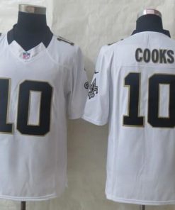 Nike Saints #10 Brandin Cooks White Men's Stitched NFL Limited Jersey