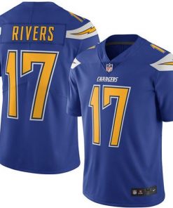 Nike Chargers #17 Philip Rivers Electric Blue Men's Stitched NFL Limited Rush Jersey
