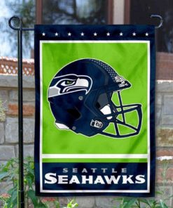 Seattle Seahawks Double-Sided Garden Flag 003 (Pls Check Description For Details)
