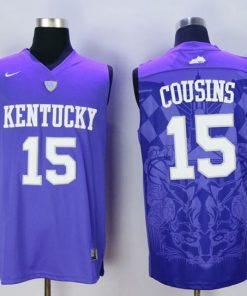 Wildcats #15 DeMarcus Cousins Blue Basketball Stitched NCAA Jersey