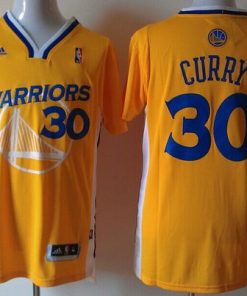 Warriors #30 Stephen Curry Gold Alternate Stitched NBA Jersey