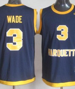 Golden Eagles #3 Dwyane Wade Navy Blue Basketball Stitched NCAA Jersey