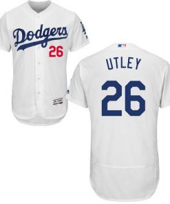 Dodgers #26 Chase Utley White Flexbase Authentic Collection Stitched MLB Jersey