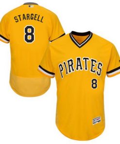 Pirates #8 Willie Stargell Gold Flexbase Authentic Collection Cooperstown Stitched MLB Jersey