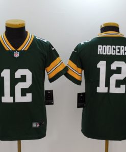 Youth Green Bay Packers #12 Aaron Rodgers Green Vapor Untouchable Limited Jersey