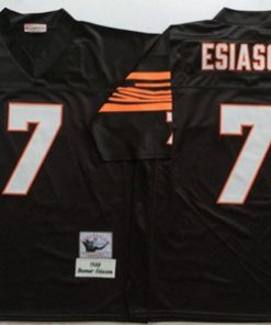 Mitchell And Ness Bengals #7 Boomer Esiason Black Throwback Stitched NFL Jersey