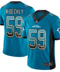 Men's Panthers #59 Luke Kuechly Blue 2018 Drift Fashion Color Rush Limited Stitched NFL Jersey