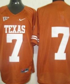 Longhorns #7 Orange Stitched NCAA Jersey