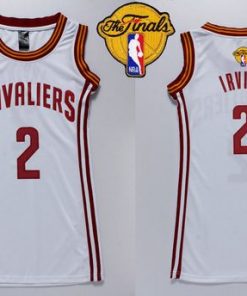 Cavaliers #2 Kyrie Irving White The Finals Patch Women's Dress Stitched NBA Jersey