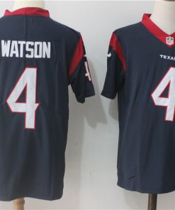 Men's Nike Houston Texans #4 Deshaun Watson Navy Blue Team Color Stitched NFL Vapor Untouchable Limited Jersey