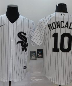 Men's Chicago White Sox Blank #10 #10 Yo¨¢n Moncada White Cool Base Stitched MLB Jersey