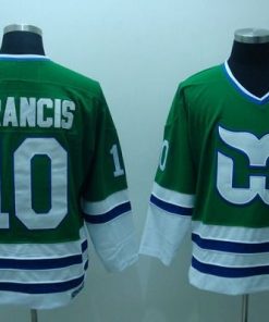 Whalers #10 Ron Francis Stitched CCM Throwback Green NHL Jersey