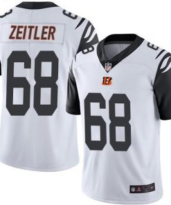 Nike Bengals #68 Kevin Zeitler White Men's Stitched NFL Limited Rush Jersey