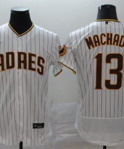 Men's San Diego Padres #13 Manny Machado White Flex Base Stitched MLB Jersey