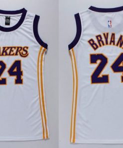 Lakers #24 Kobe Bryant White Women's Dress Stitched NBA Jersey