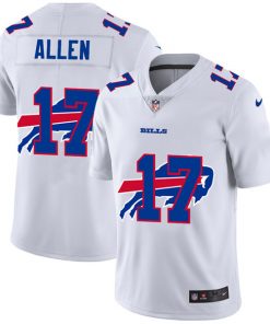 Men's Buffalo Bills #17 Josh Allen White Stitched NFL Jersey