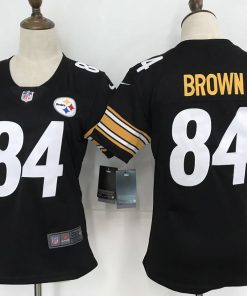 Women's Nike Pittsburgh Steelers #84 Antonio Brown Black Team Color Stitched NFL Vapor Untouchable Limited Jersey