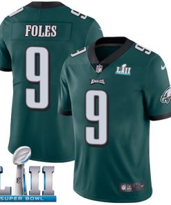 Men's Philadelphia Eagles #9 Nick Foles Green Super Bowl LII Bound Game Stitched NFL Jersey