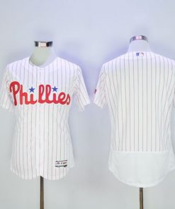 Phillies Blank White(Red Strip) Flexbase Authentic Collection Stitched MLB Jersey