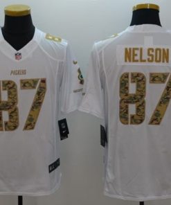 Nike Packers #87 Jordy Nelson White Men's Stitched NFL Limited Salute to Service Jersey