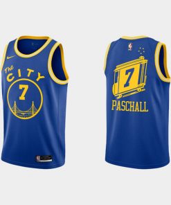 Men's Golden State Warriors #7 Eric Paschall 2020-21 Hardwood Classics Blue Stitched NBA Jersey