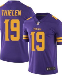 Nike Vikings #19 Adam Thielen Purple Men's Stitched NFL Limited Rush Jersey