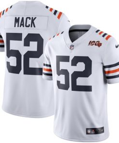 Men's Chicago Bears #52 Khalil Mack White 2019 100th Season Vapor Untouchable Limited Stitched NFL Jersey