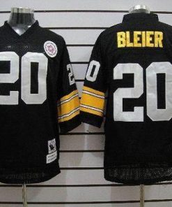 Mitchell & Ness Steelers #20 Rocky Bleier Black Stitched Throwback NFL Jersey