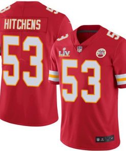 Men's Kansas City Chiefs #53 Anthony Hitchens Red 2021 Super Bowl LV Limited Stitched NFL Jersey