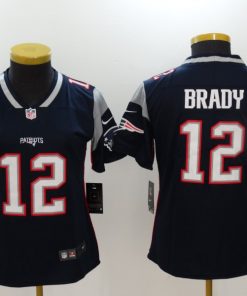 Women's New England Patriots #12 Tom Brady Navy Limited Stitched NFL Jersey