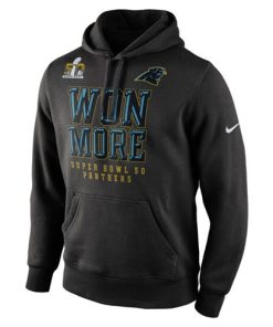 Carolina Panthers Nike Super Bowl 50 Bound Won More Pullover Hoodie Black
