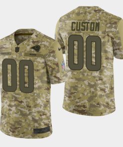 Men's Los Angeles Rams Customized Camo Salute To Service NFL Stitched Limited Jersey