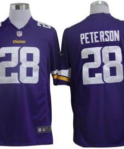 Nike Vikings #28 Adrian Peterson Purple Team Color Men's Stitched NFL Game Jersey