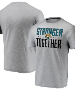 Men's Jacksonville Jaguars Grey Charcoal Stronger Together T-Shirt