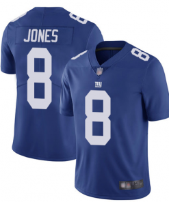 Youth New York Giants #8 Daniel Jones Blue Limited Rush Stitched NFL Jersey