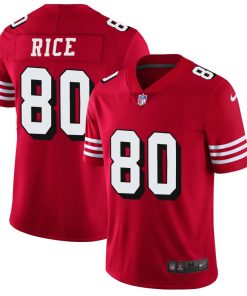 Men's San Francisco 49ers #80 Jerry Rice Red  Vapor Untouchable Limited Stitched NFL Jersey