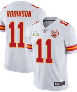 Men's Kansas City Chiefs #11 Demarcus Robinson White 2021 Super Bowl LV Limited Stitched NFL Jersey