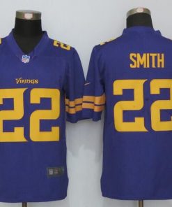 Men's Nike Nike Vikings #22 Harrison Smith Purple Limited Rush Stitched NFL Jersey