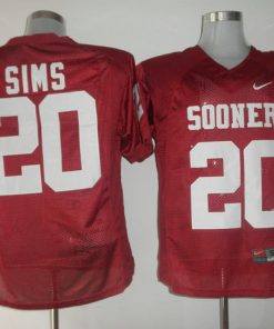 Sooners #20 Billy Sims Red Stitched NCAA Jersey