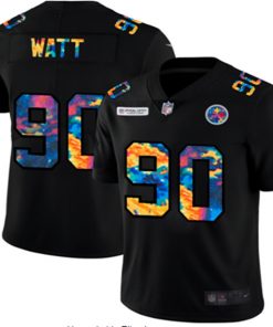 Men's Pittsburgh Steelers #90 T. J. Watt 2020 Black Crucial Catch Limited Stitched NFL Jersey